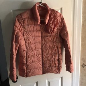 Blush pink Uniqlo down jacket